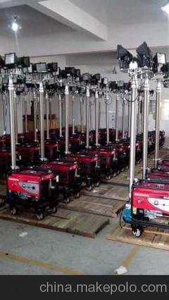 批发生产便携式移动升降照明灯与全方位三角架升降照明图片大全 济宁庆安工矿设备专业照明设备供应